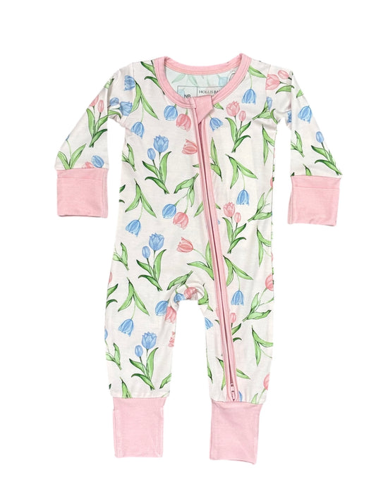 Tulips Zipper Romper