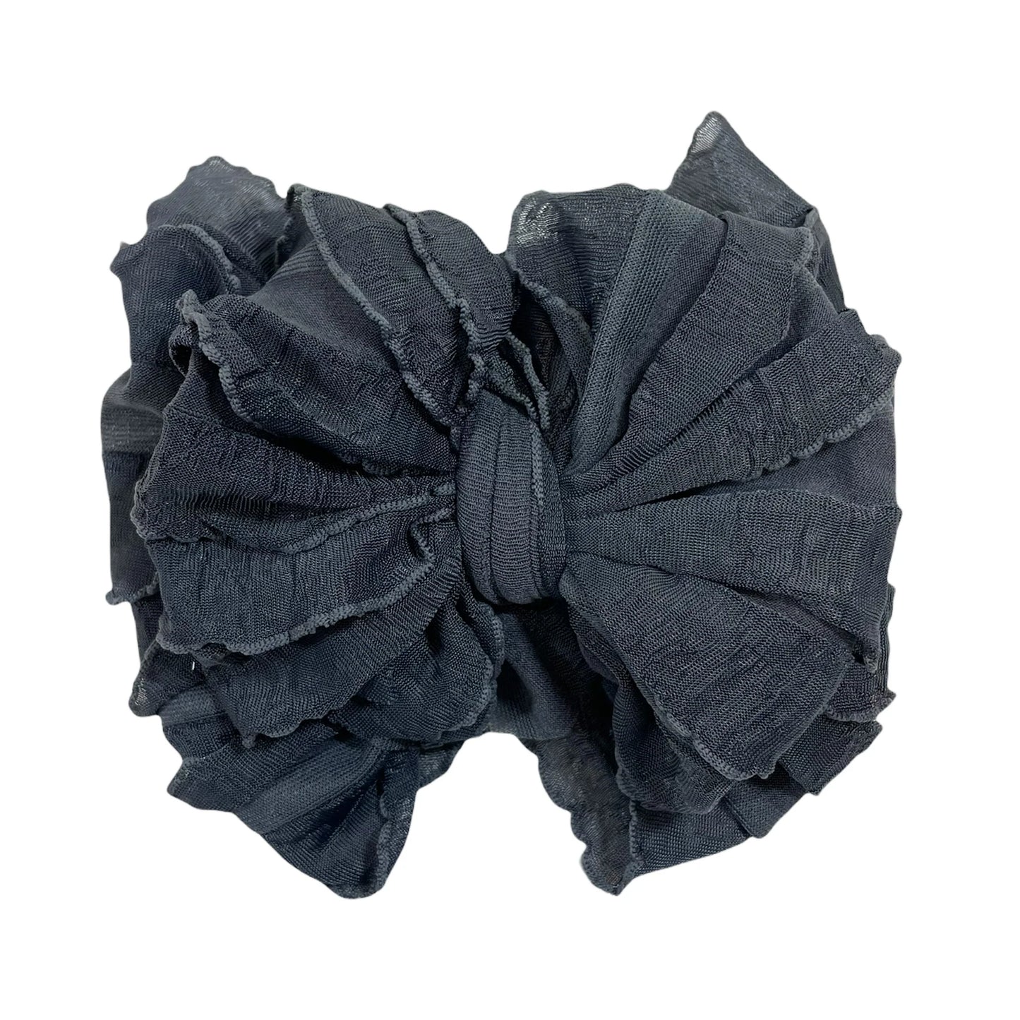 Dark Grey Messy Bow