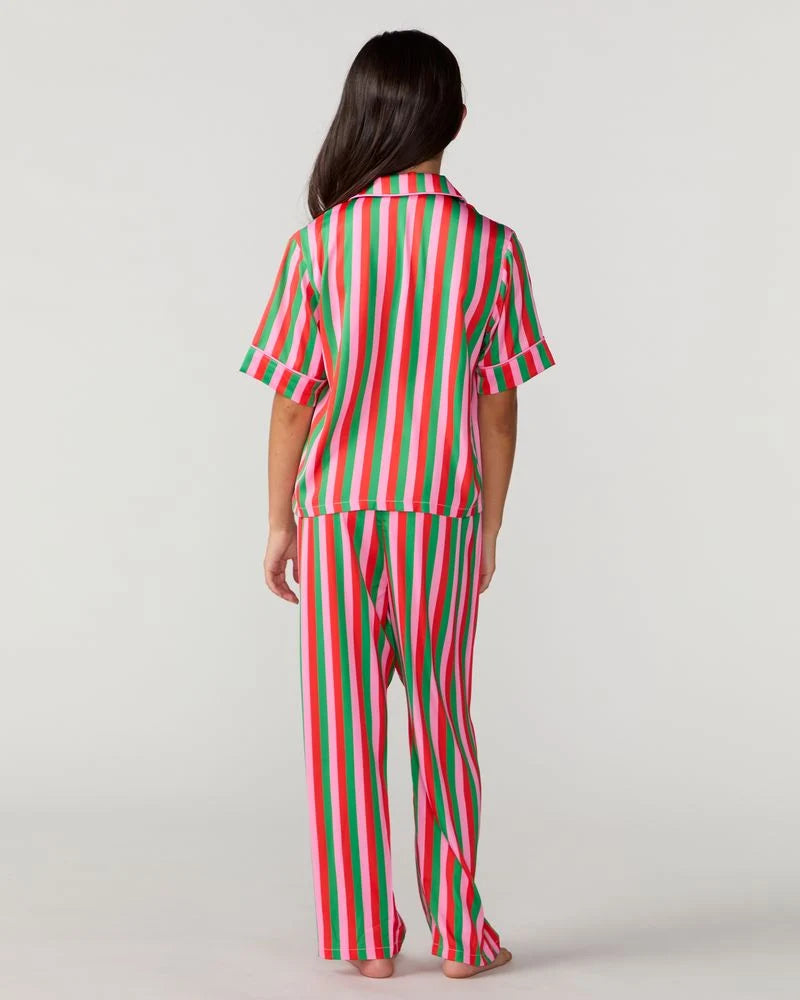 Candy Christmas Stripe Pant Set