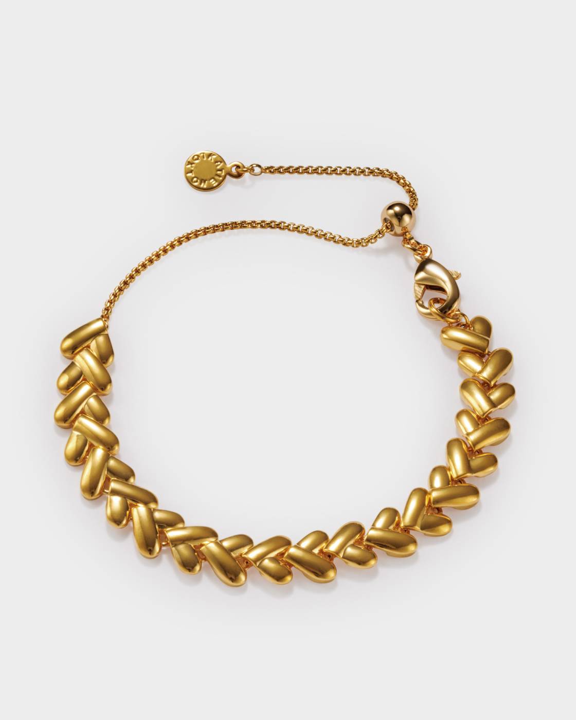 Heart Link Waterproof Gold Bracelet
