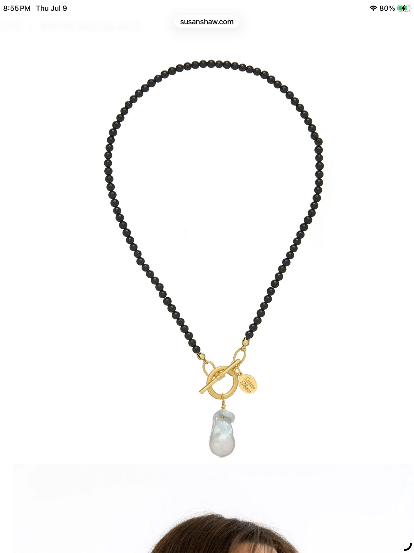 Katie Necklace in Black Onyx