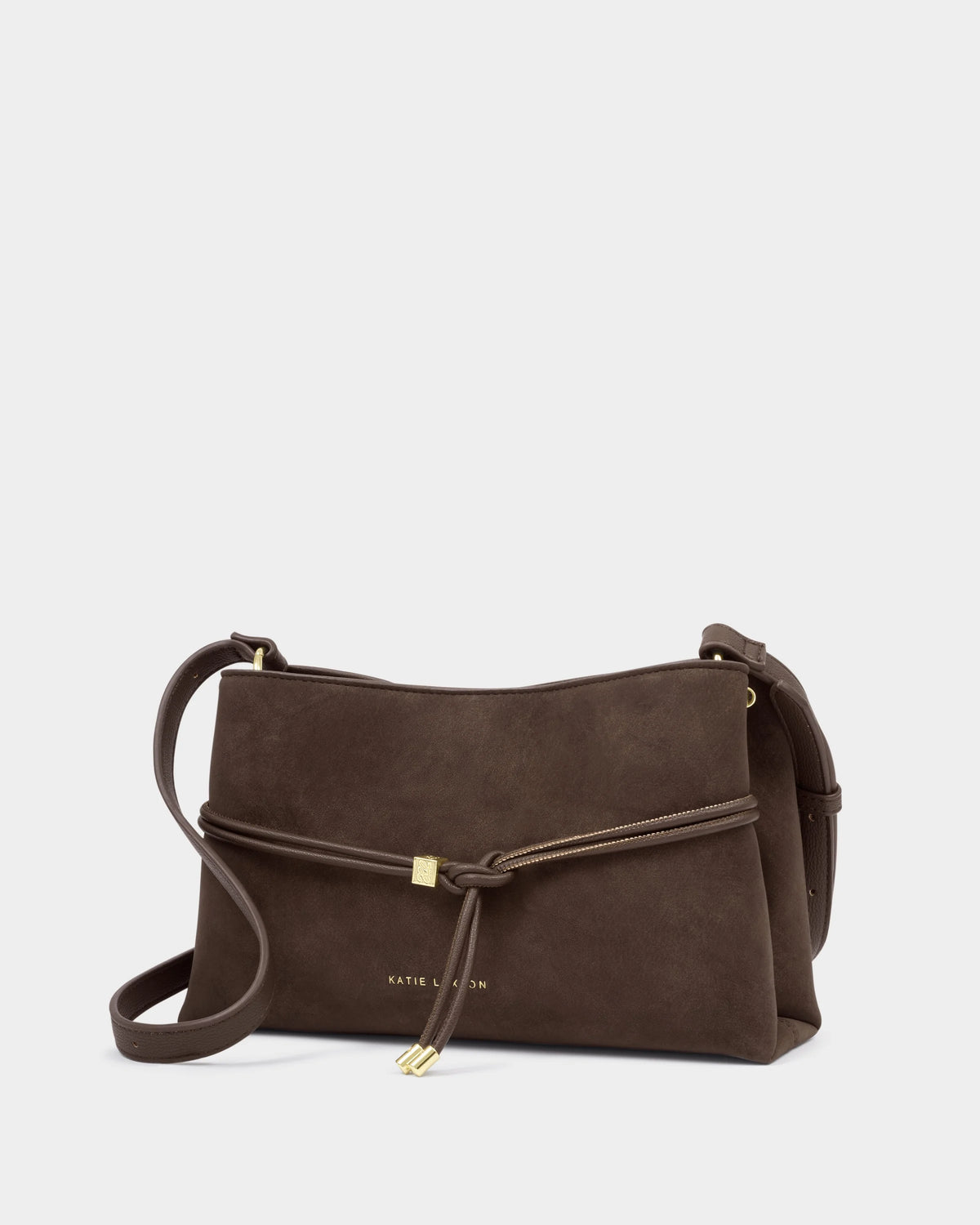 Lori Suedette Crossbody Bag in Bitter Chocolate