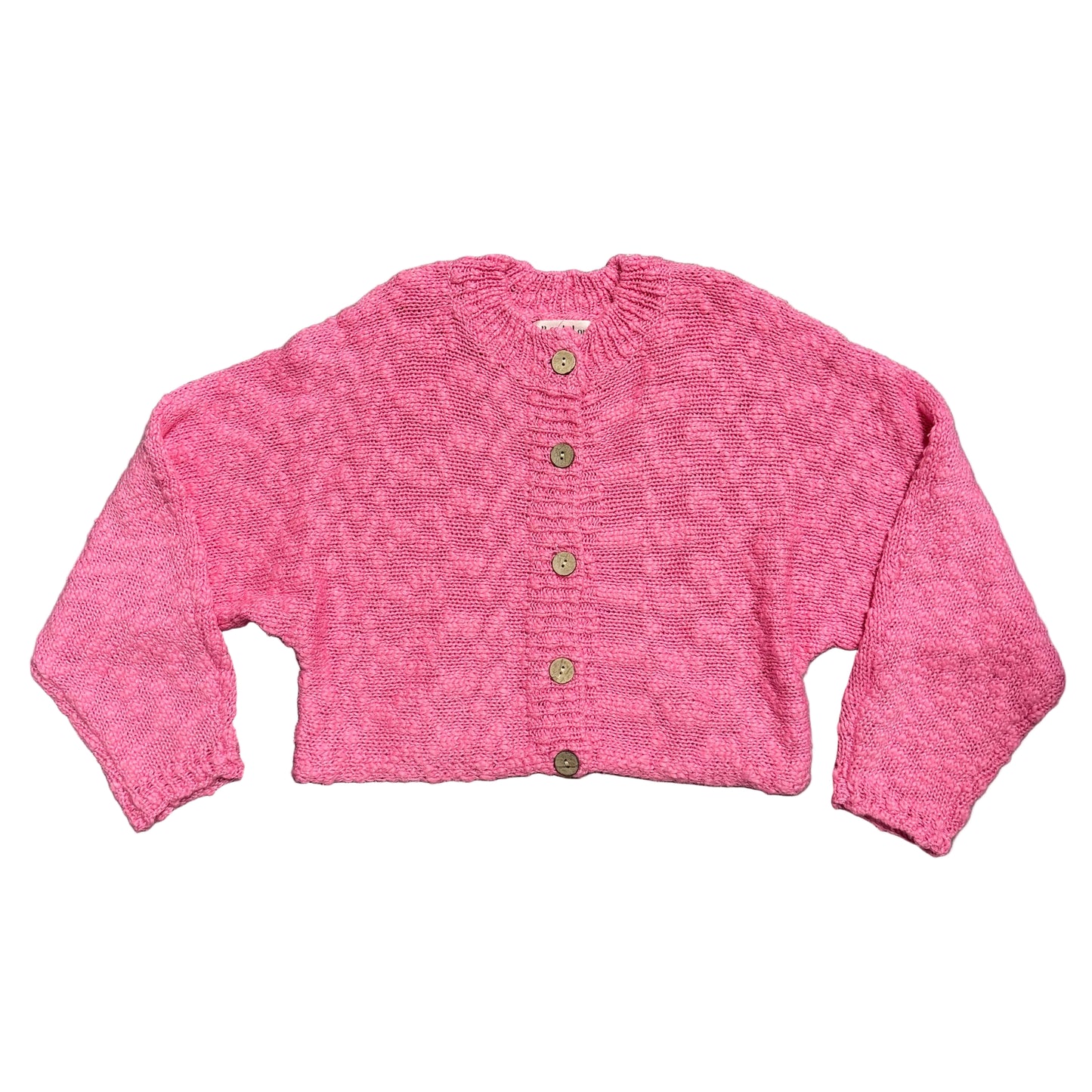 Pink Buttondown Bolero Cardigan