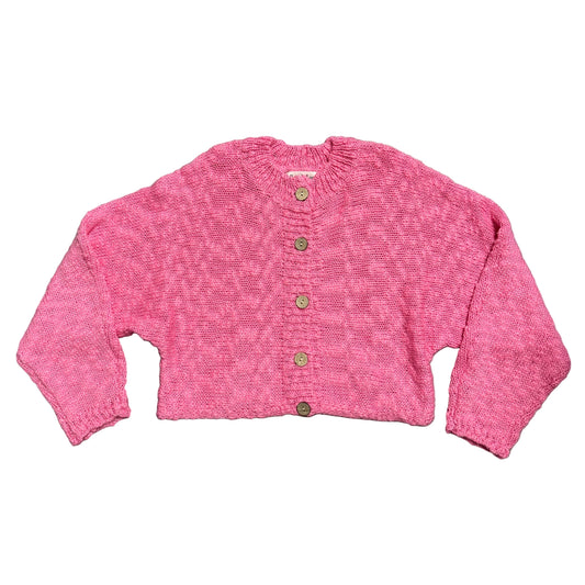 Pink Buttondown Bolero Cardigan