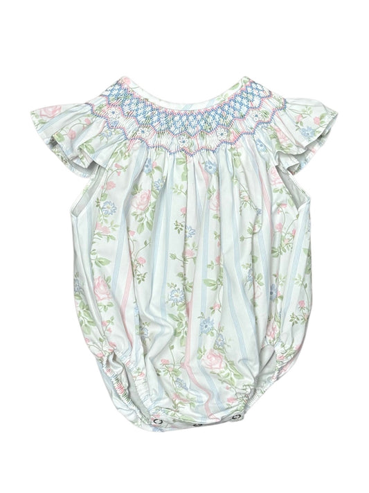 Valerie Floral Rose Vine Print Smocked Bubble