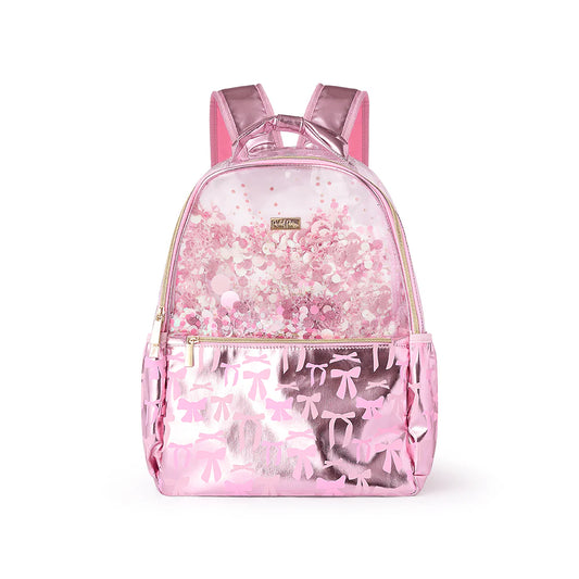 Pink Bow Confetti Backpack