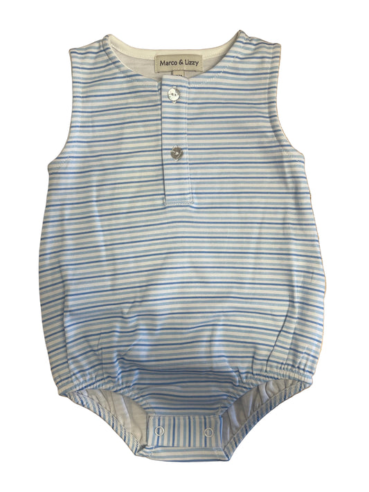 Blue Spring Boy Romper
