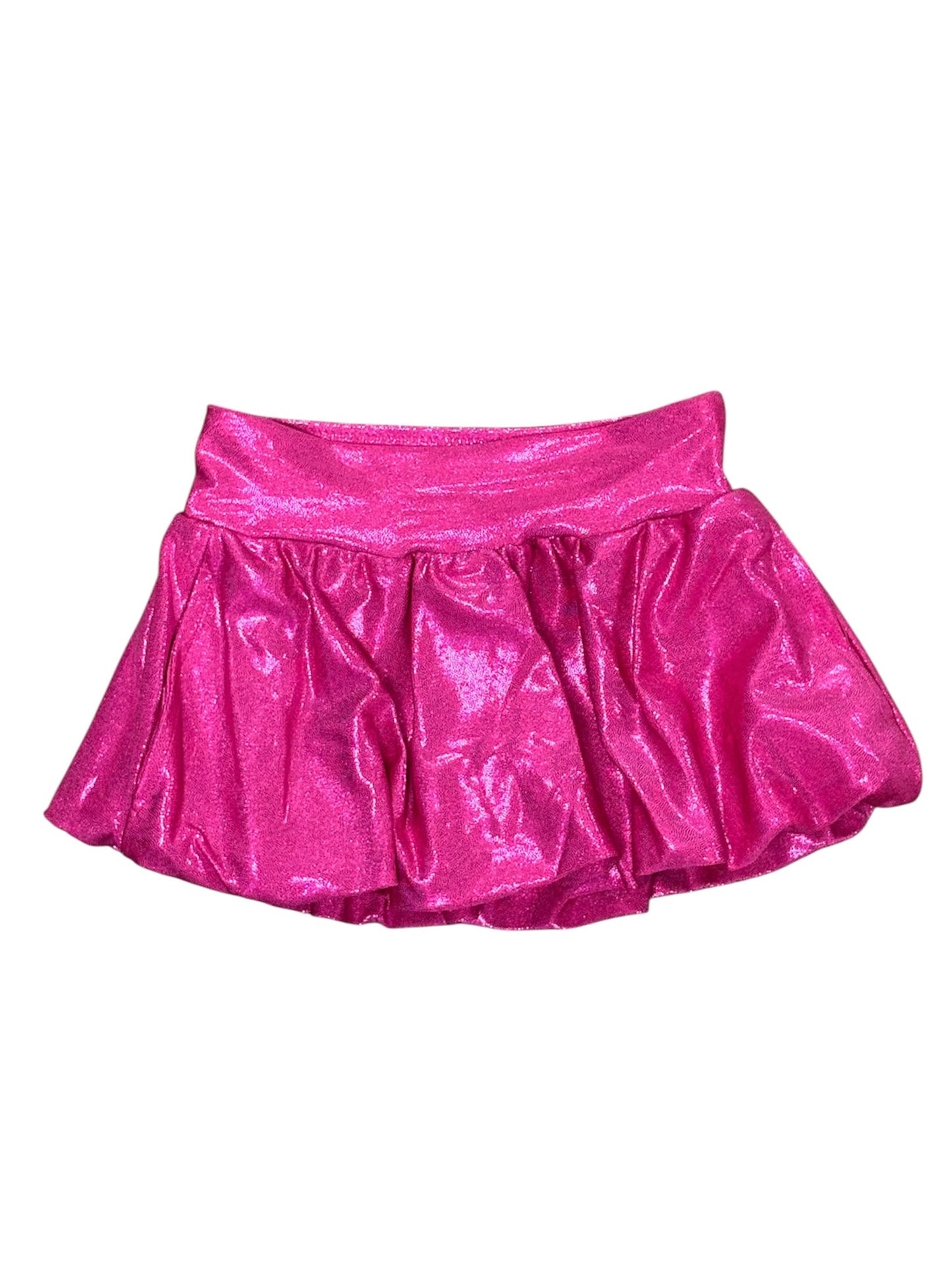 Hot Pink Shimmer Bubble Skort