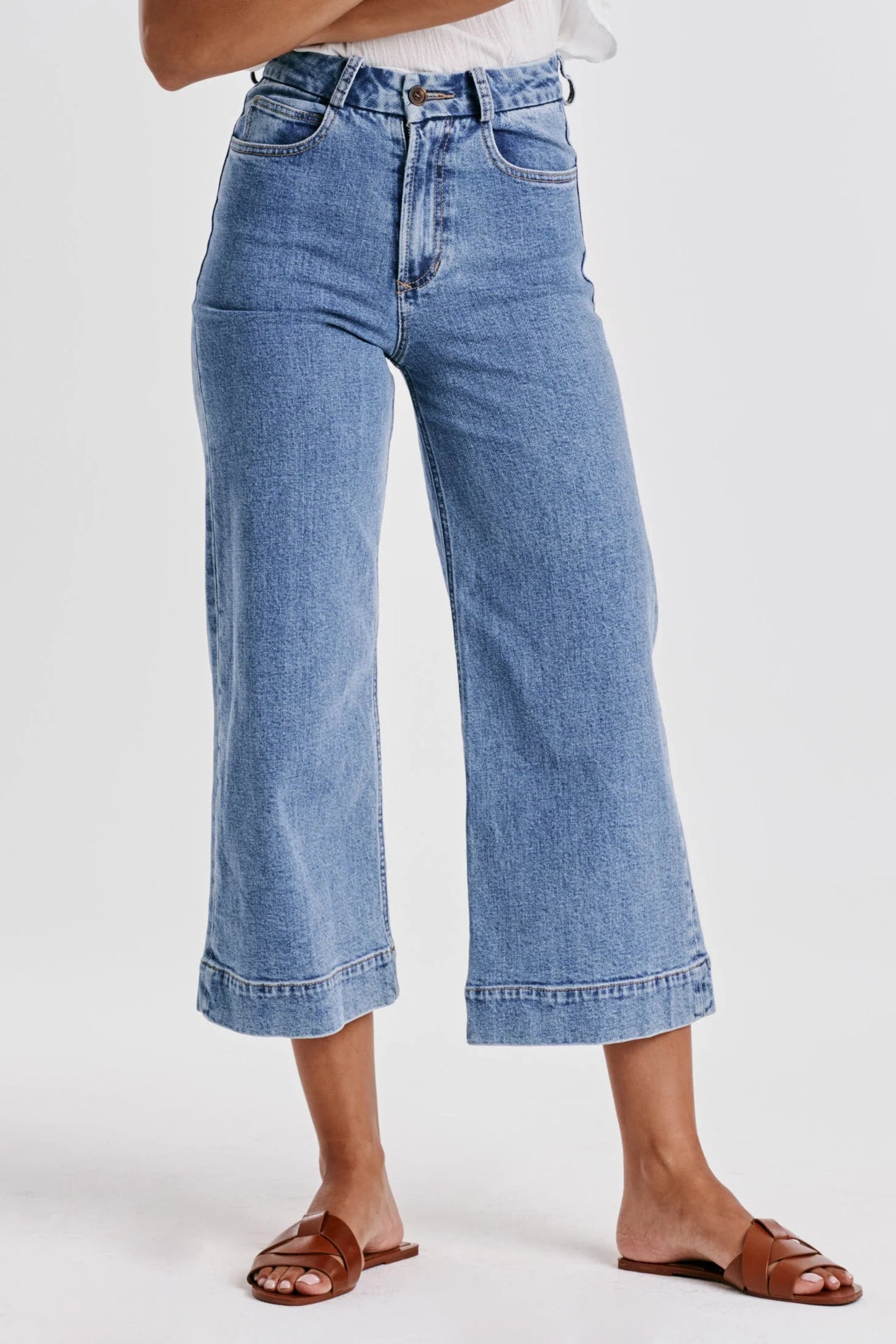 Audrey Super High Rise Cropped Wide Jeans Sheridan