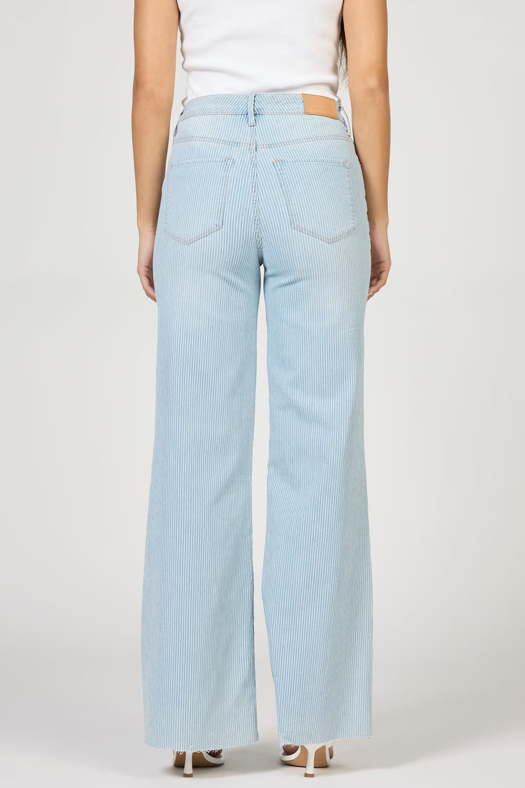 Fiona High Rise Wide Leg Jean - Railroad Stripes