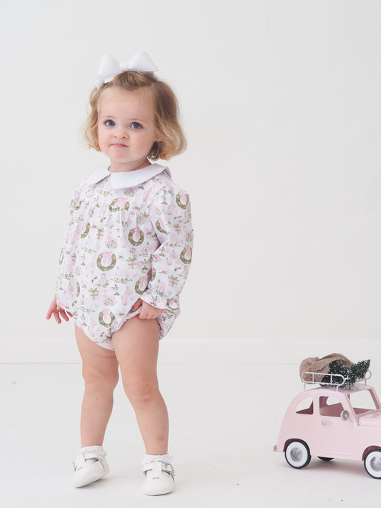 Christmas Toile & Stripe Collins Bubble