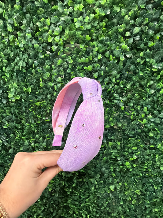 Purple/Pink Shimmer Satin Headband