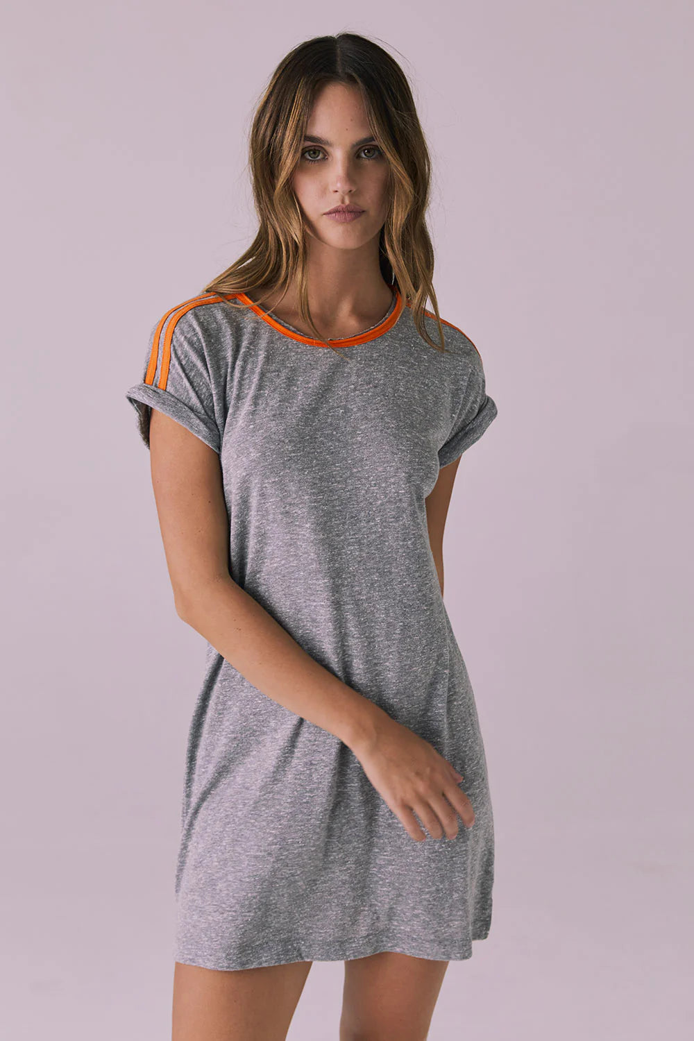 T-Shirt Streaky Grey Mini Dress