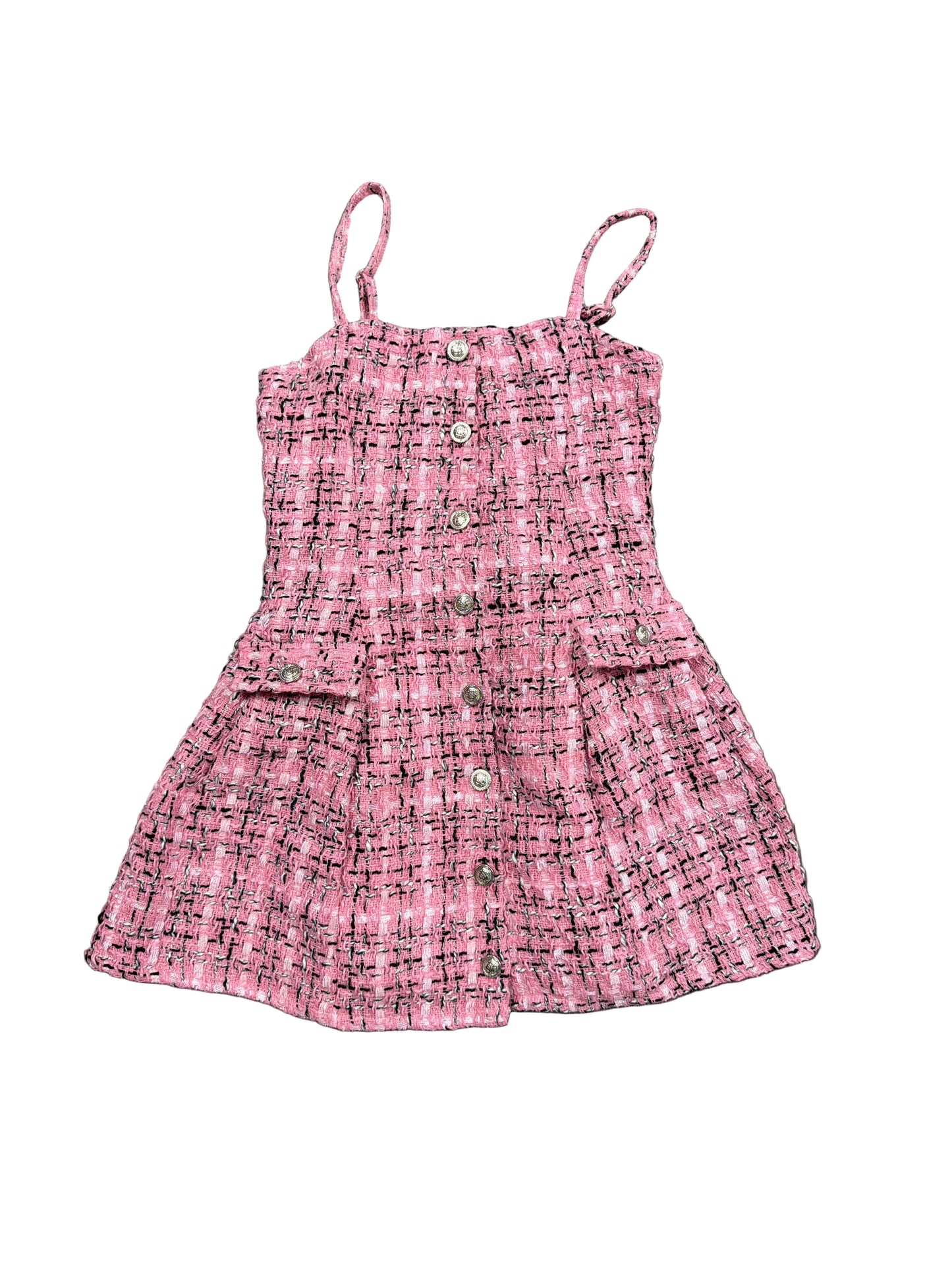 Pink & Black Tweed Dress