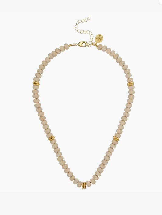 Sand and Stone Bead Necklace