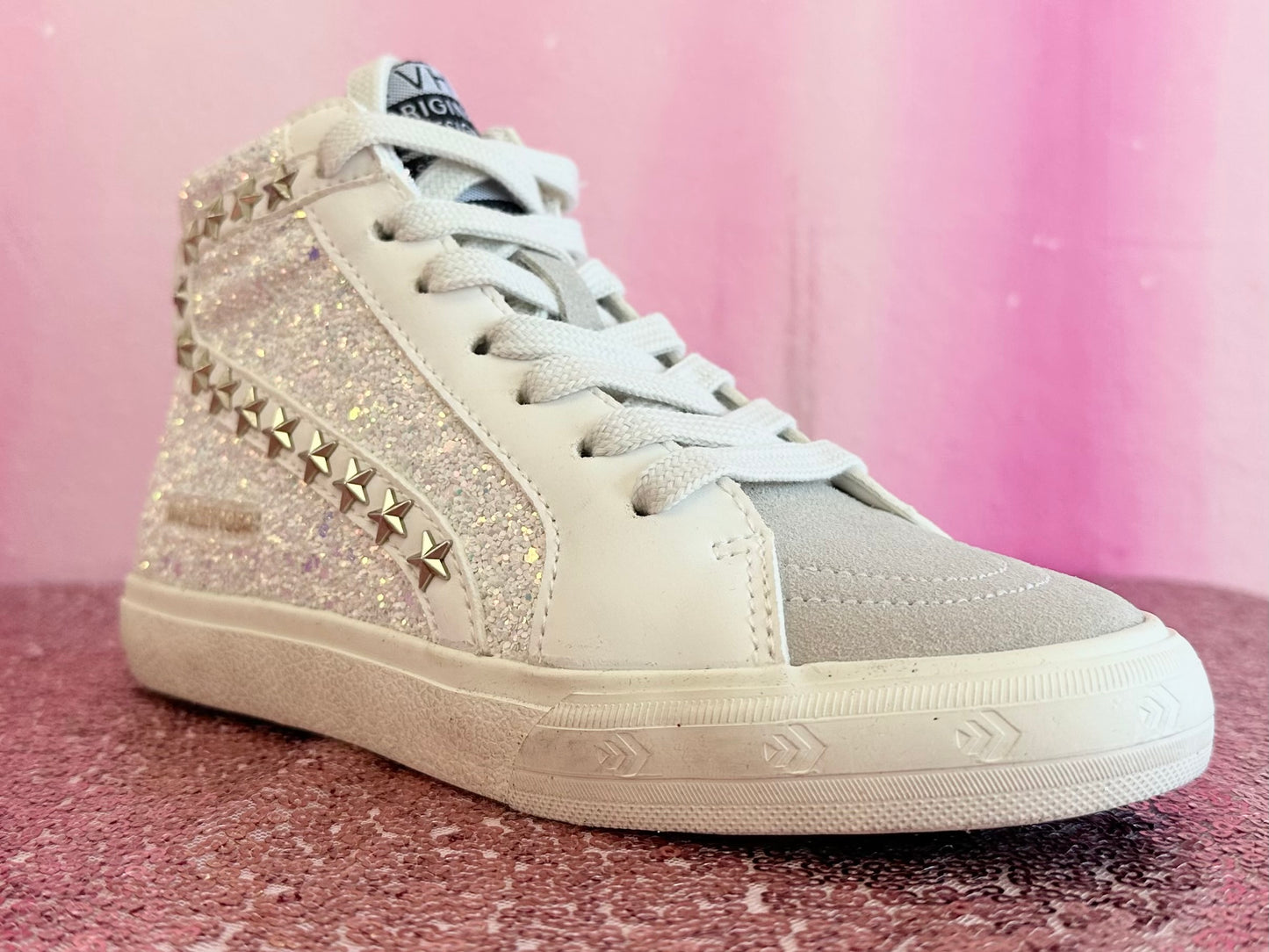 Glitter Pink Multi High Top