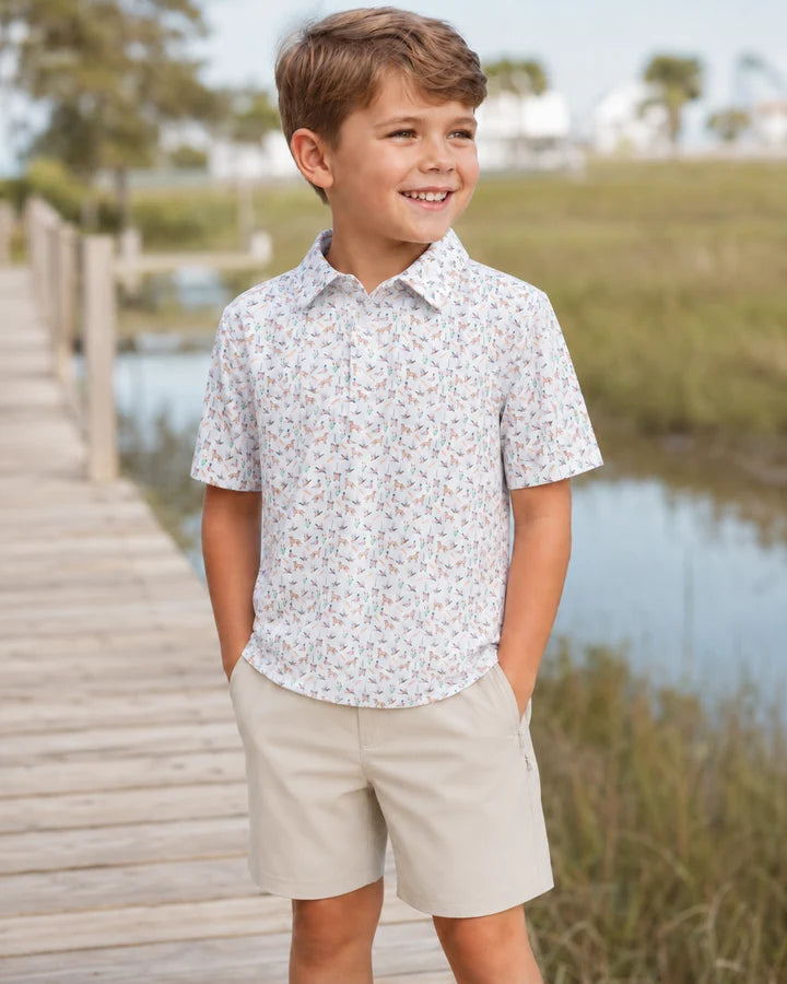 Waterfowl Print Polo