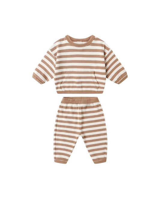 Harvest Stripe Waffle Slouch Set