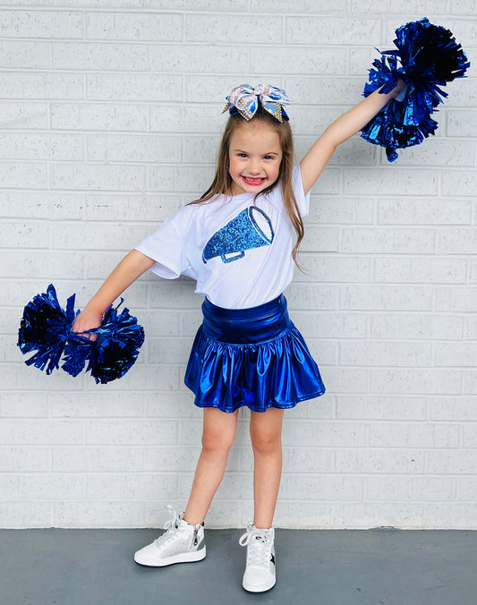 Royal Blue Metallic Skort