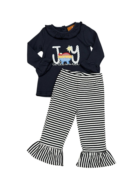 Joy To The World Ruffle Pant Set