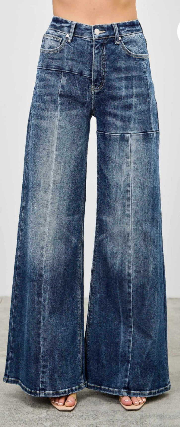 Mid Rise Wide Leg