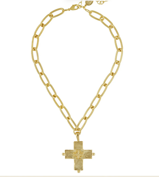 Gold Jerusalem Cross