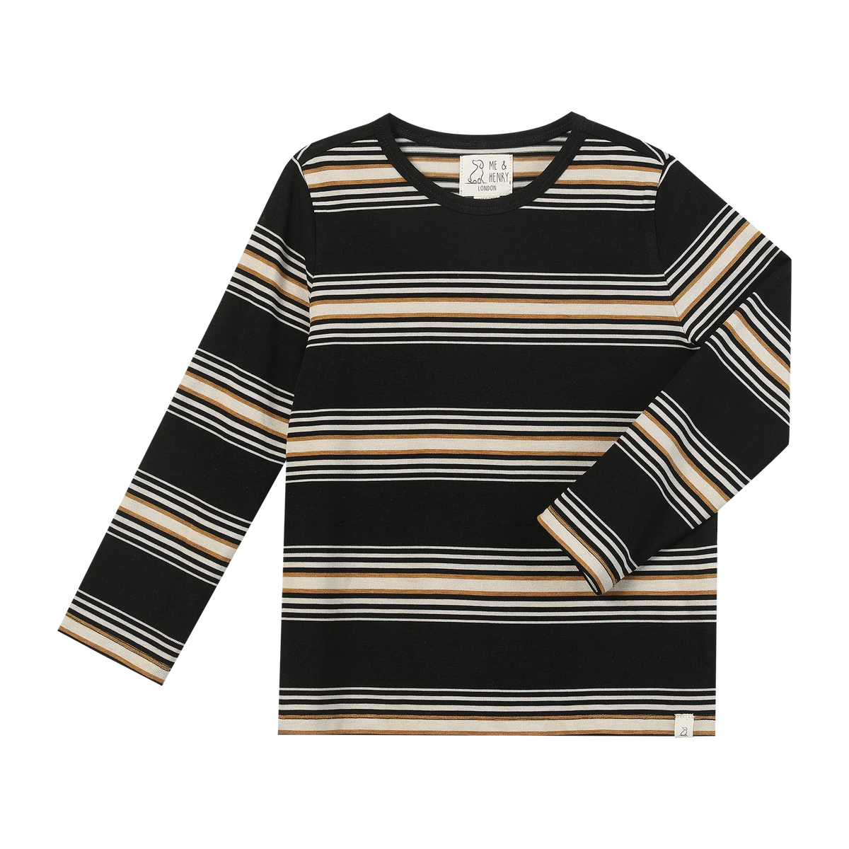 Toby Black/Gold Stripe Tee