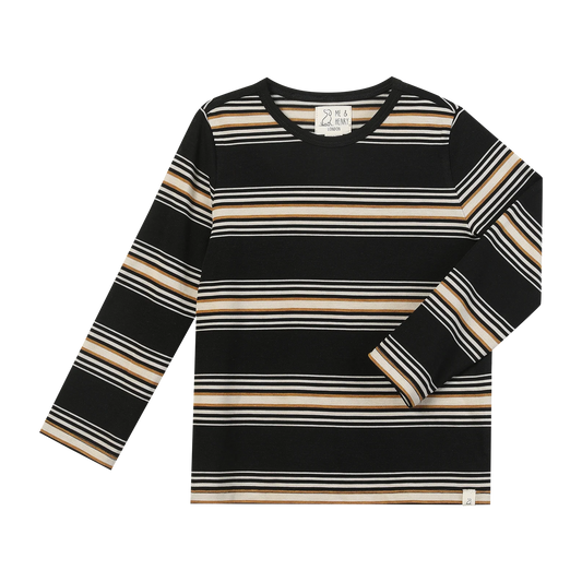 Toby Black/Gold Stripe Tee
