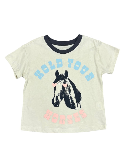 Hold Your Horses Off White Graphic Tee