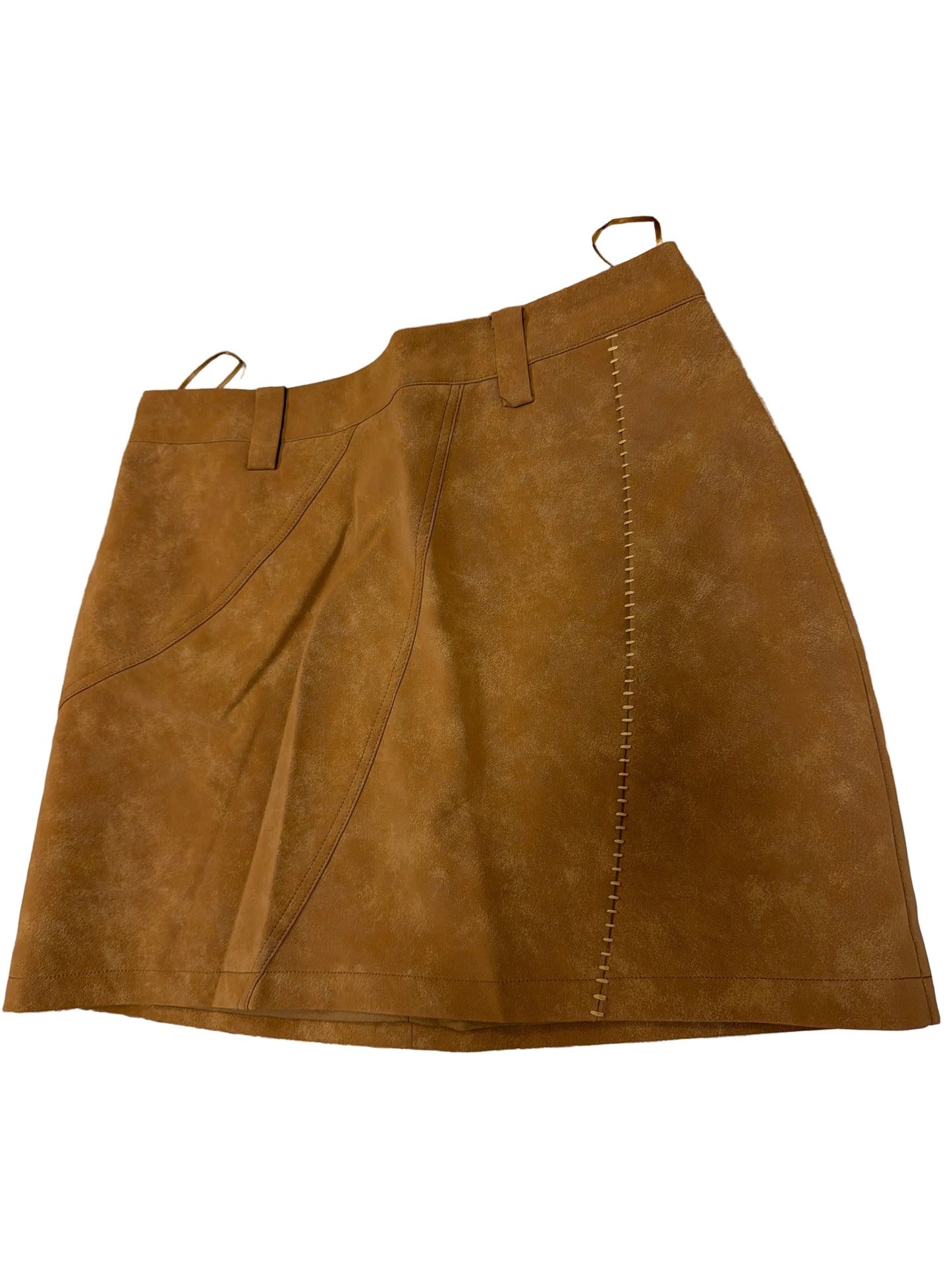 Stitch Detail Mini Skirt - Mocha