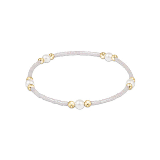 Hope Purpose Pearl Bracelet - Silky White