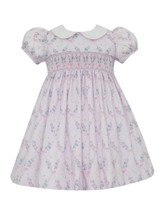 Beatrice Pink Bunny Print Float Dress