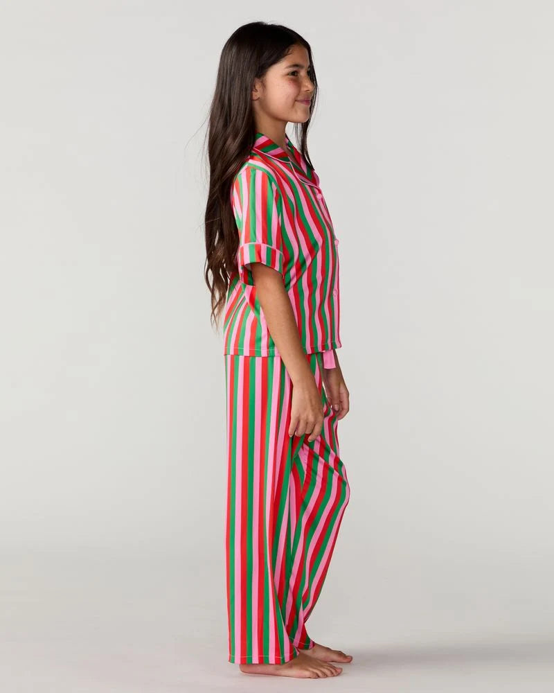 Candy Christmas Stripe Pant Set