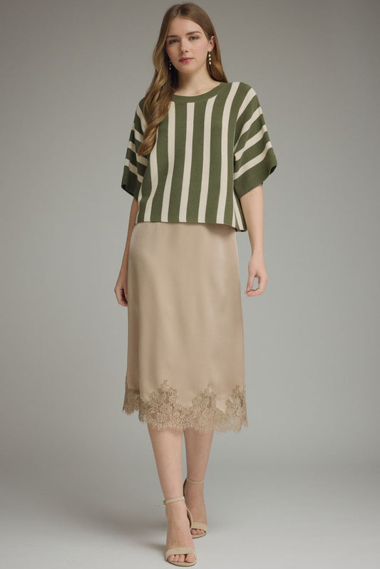 Olive Stripe Top