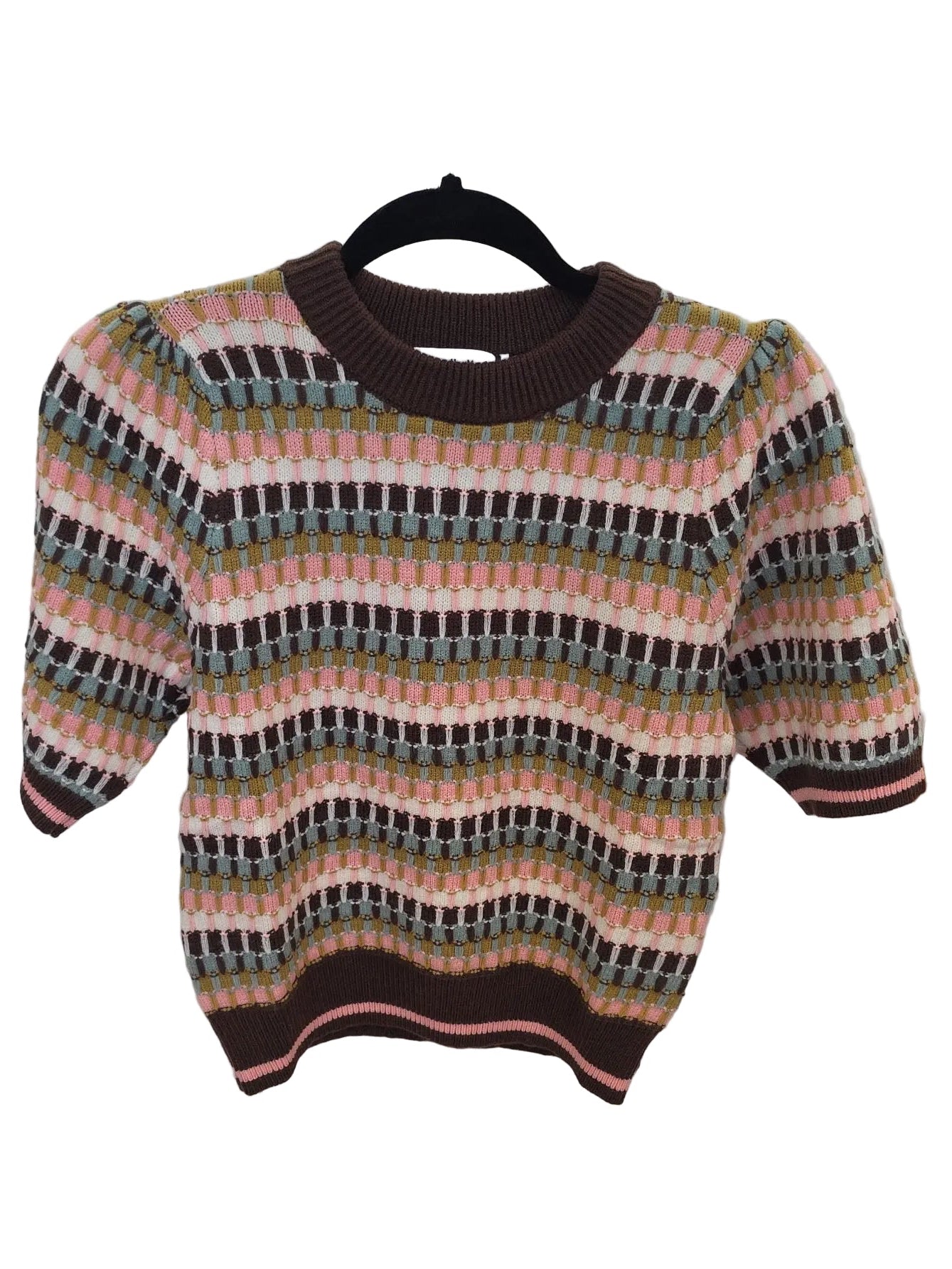 Brown Multi Stipe Knit Top