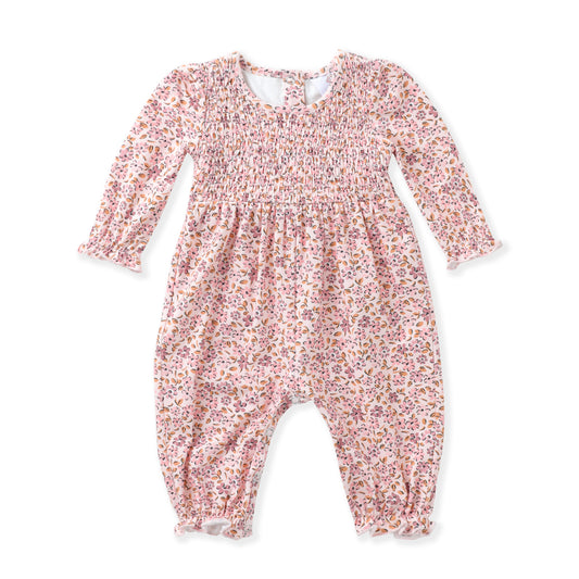 Fall Floral Smock Romper