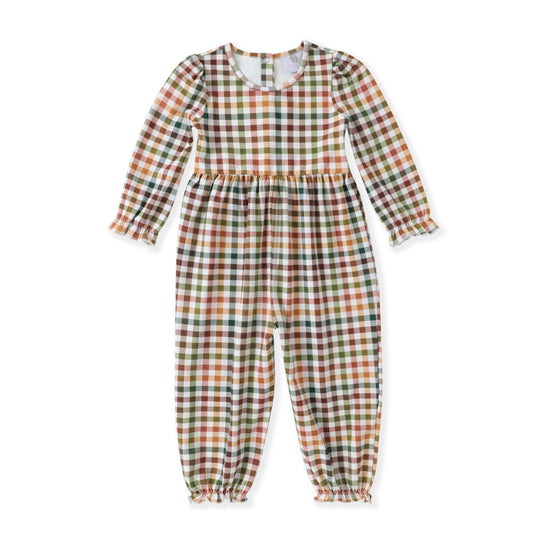 Fall Gingham Romper