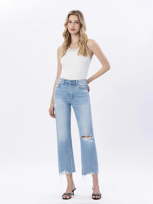 High Rise Slim Wide Leg Jean - Amply