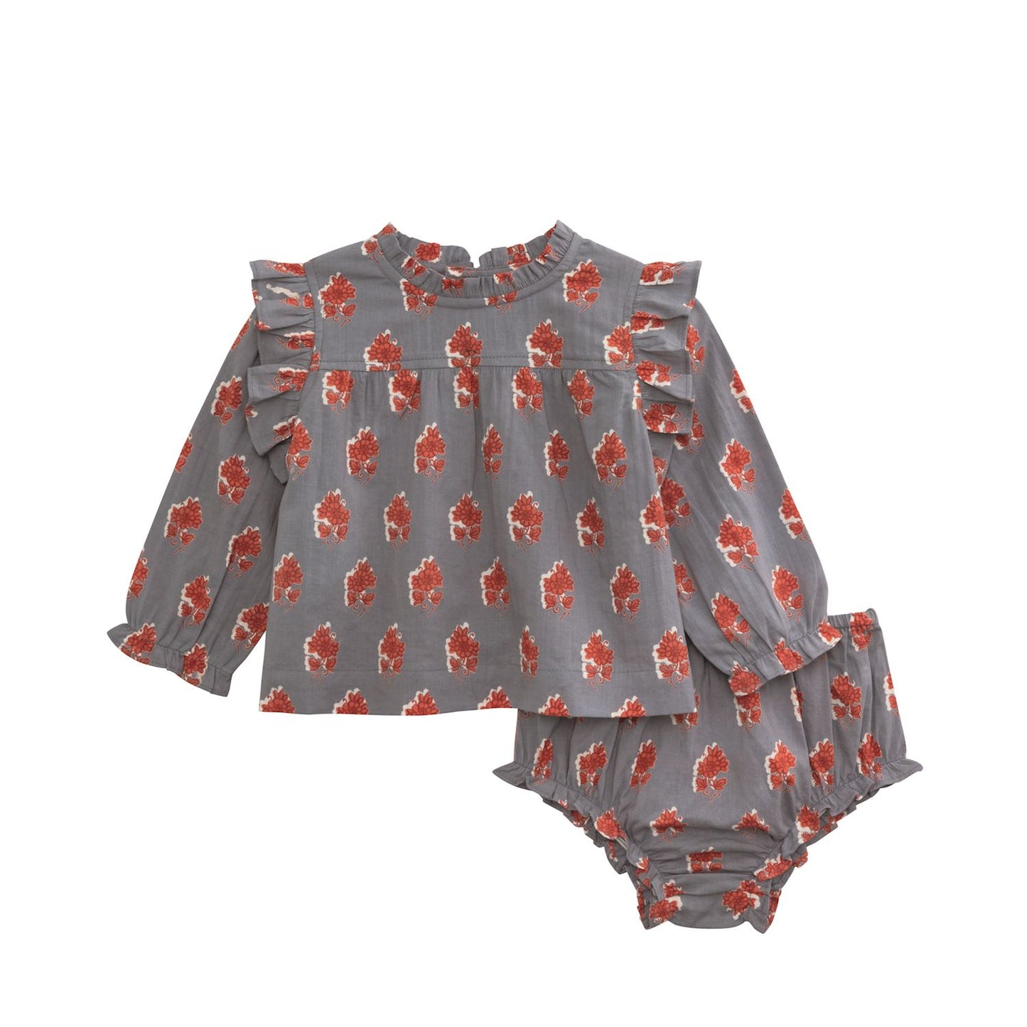 Fall Floral Pinafore Set