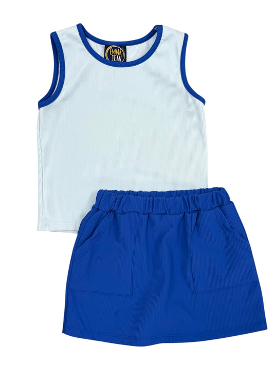 Blue Elena Skort Set
