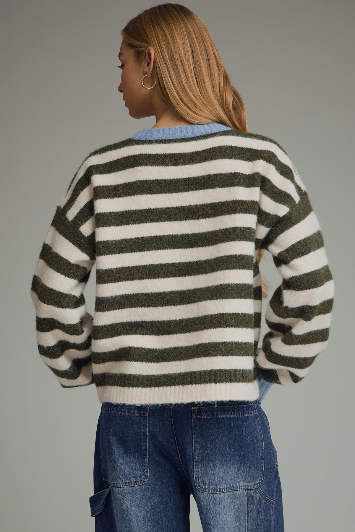 Olive Striped Sweater