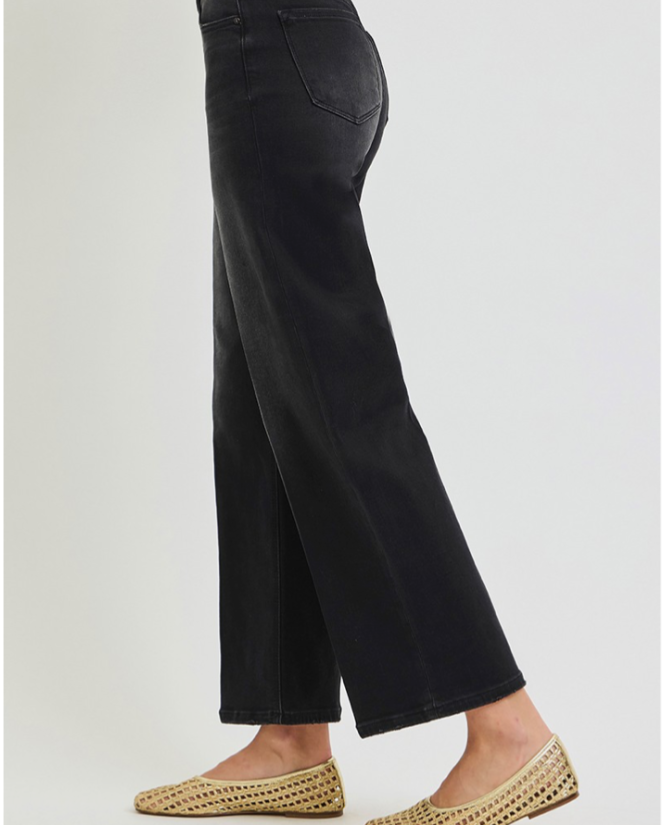 Tummy Control High Rise Ankle Straight with Crease Line Detail