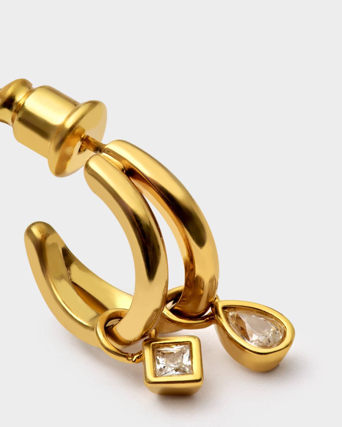 Champagne Hour Waterproof Gold Small Drop Earrings