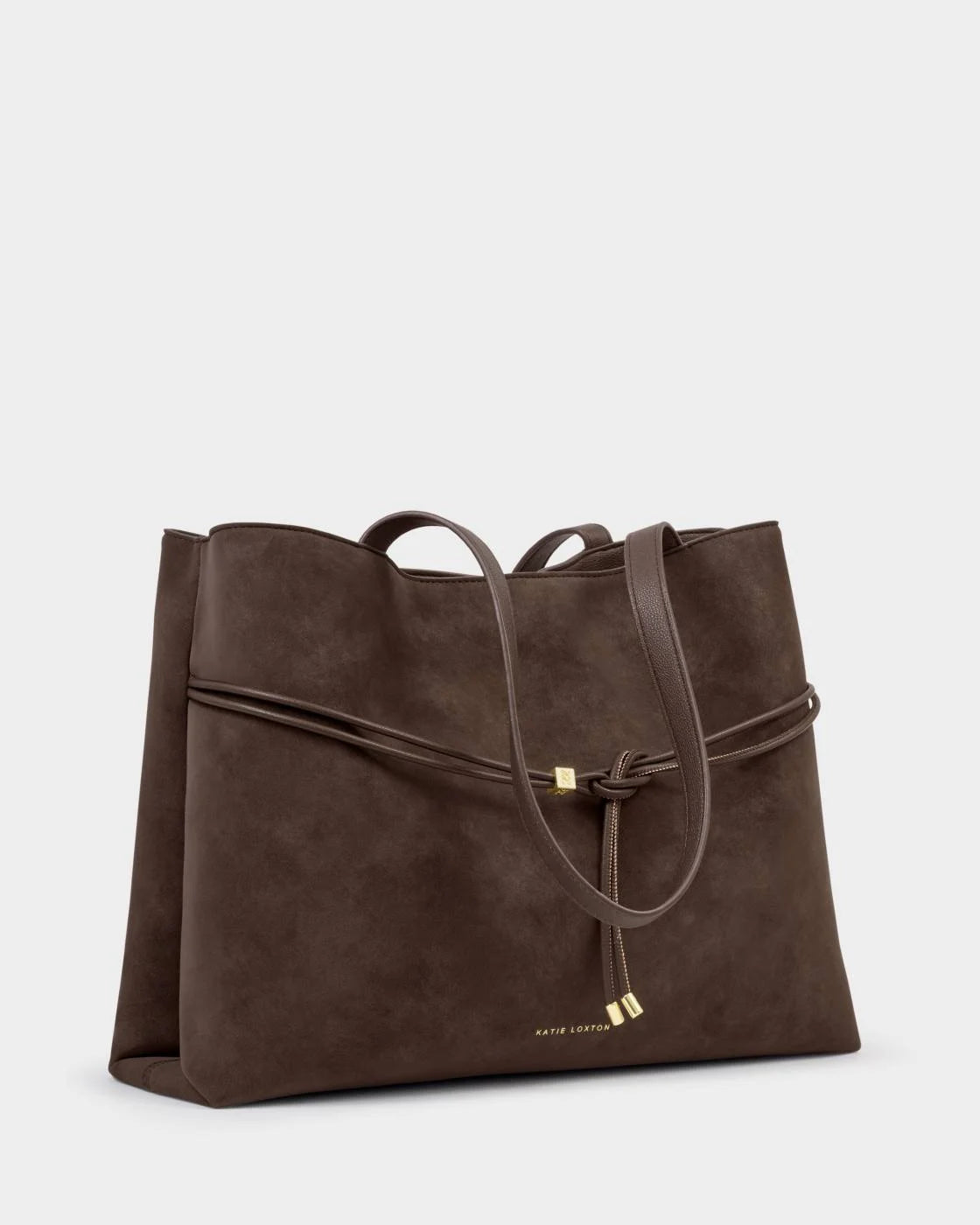 Lori Suedette Tote Bag in Bitter Chocolate
