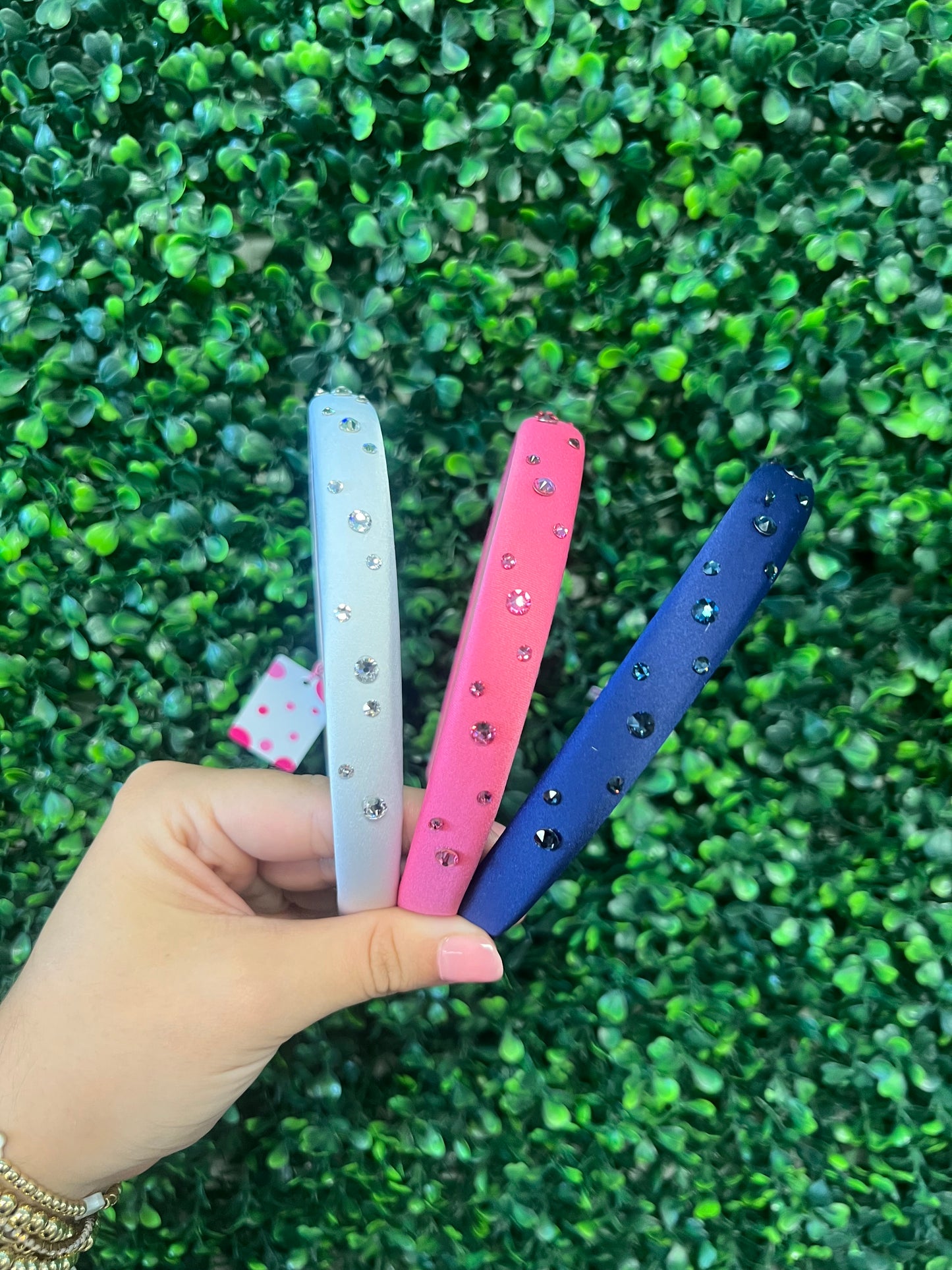 Satin Rhinestone Headbands