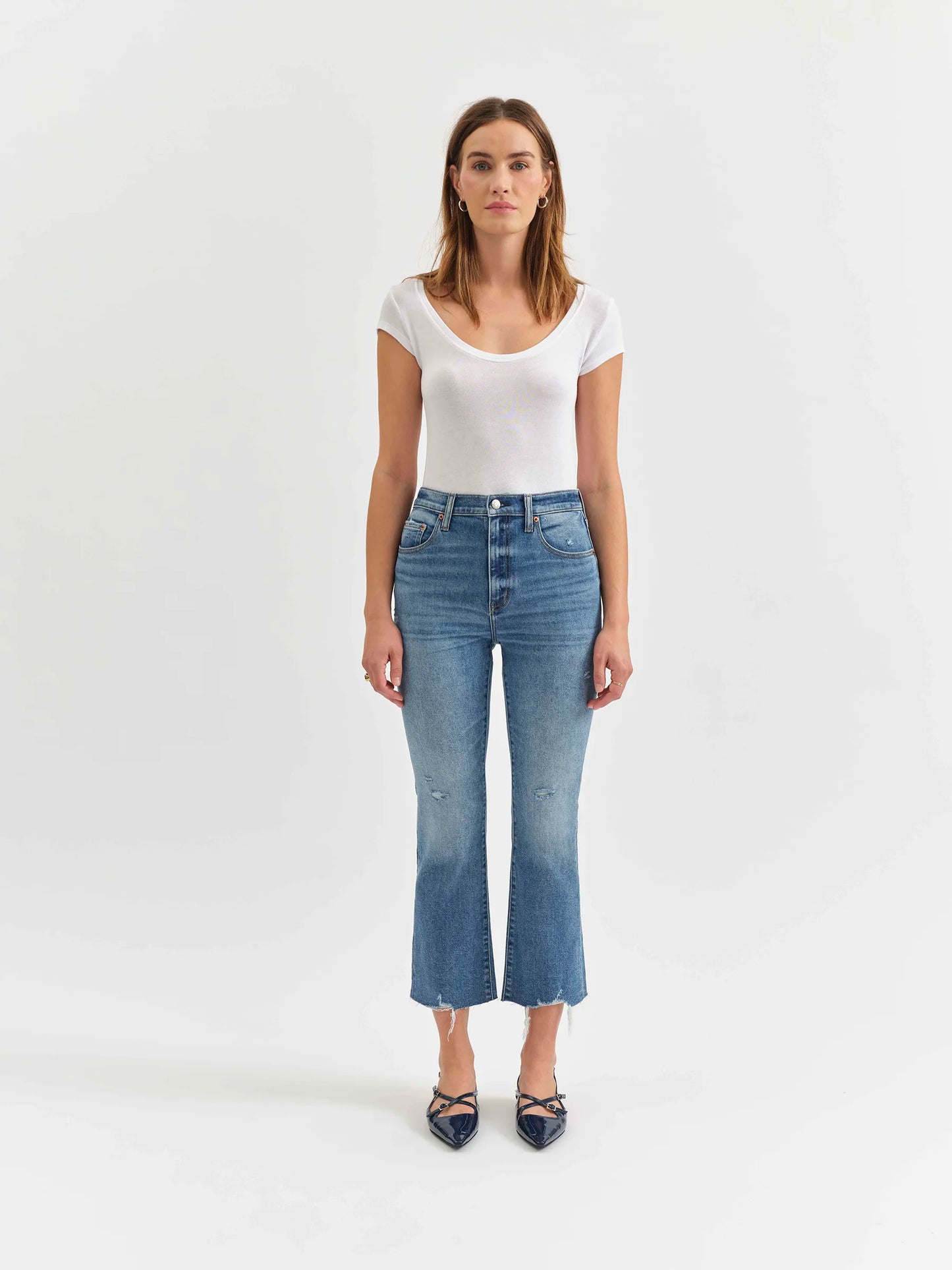 Shy Girl Crop Flare In Wide Awake Vintage
