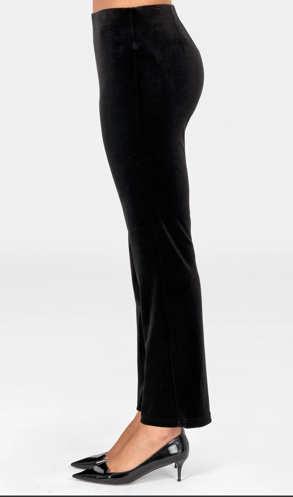 Column Black Velvet Pant