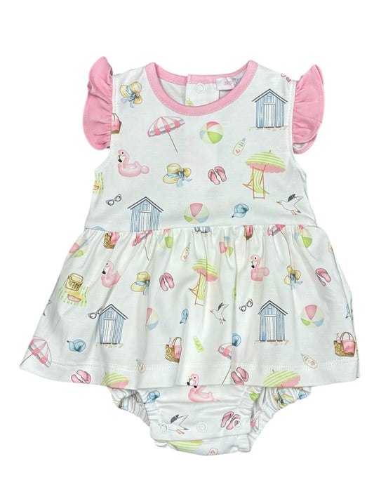 Sandy Toes Blue Bloomer Set