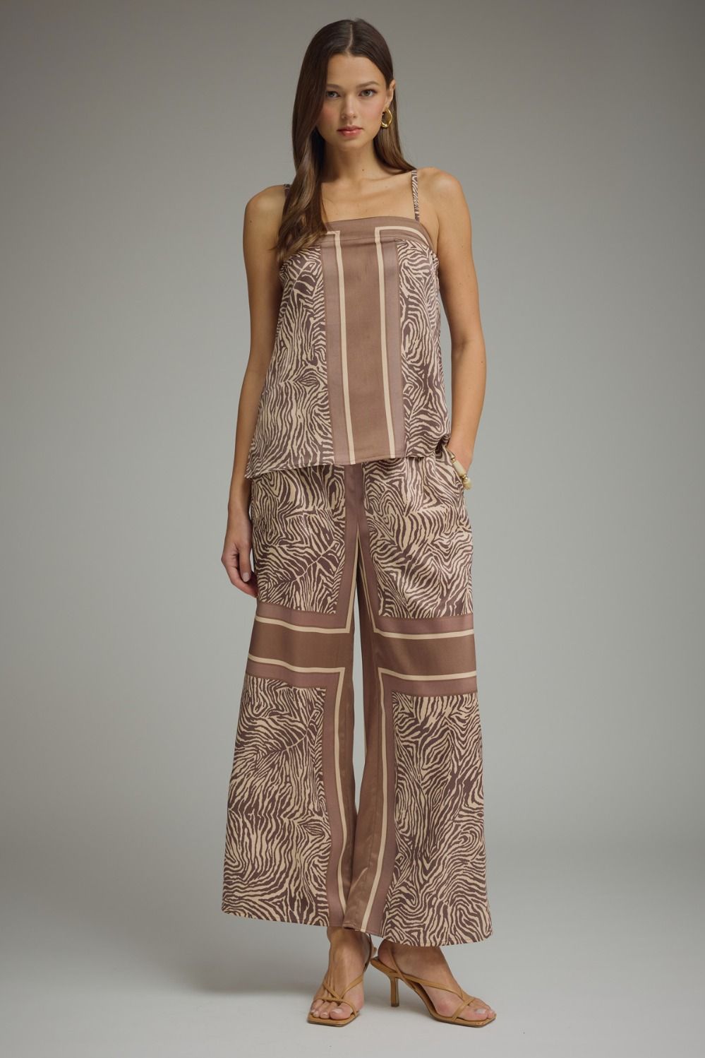 Zebra Print Tank And Pant Set