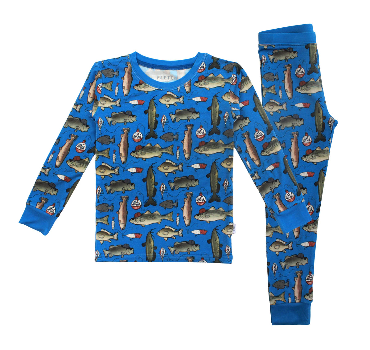 Wishin I Was Fishin Blue 2 Piece PJ Set